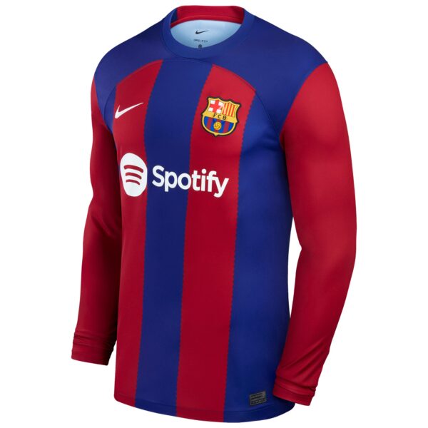 Robert Lewandowski Barcelona 2023/24 Home Long Sleeve Jersey