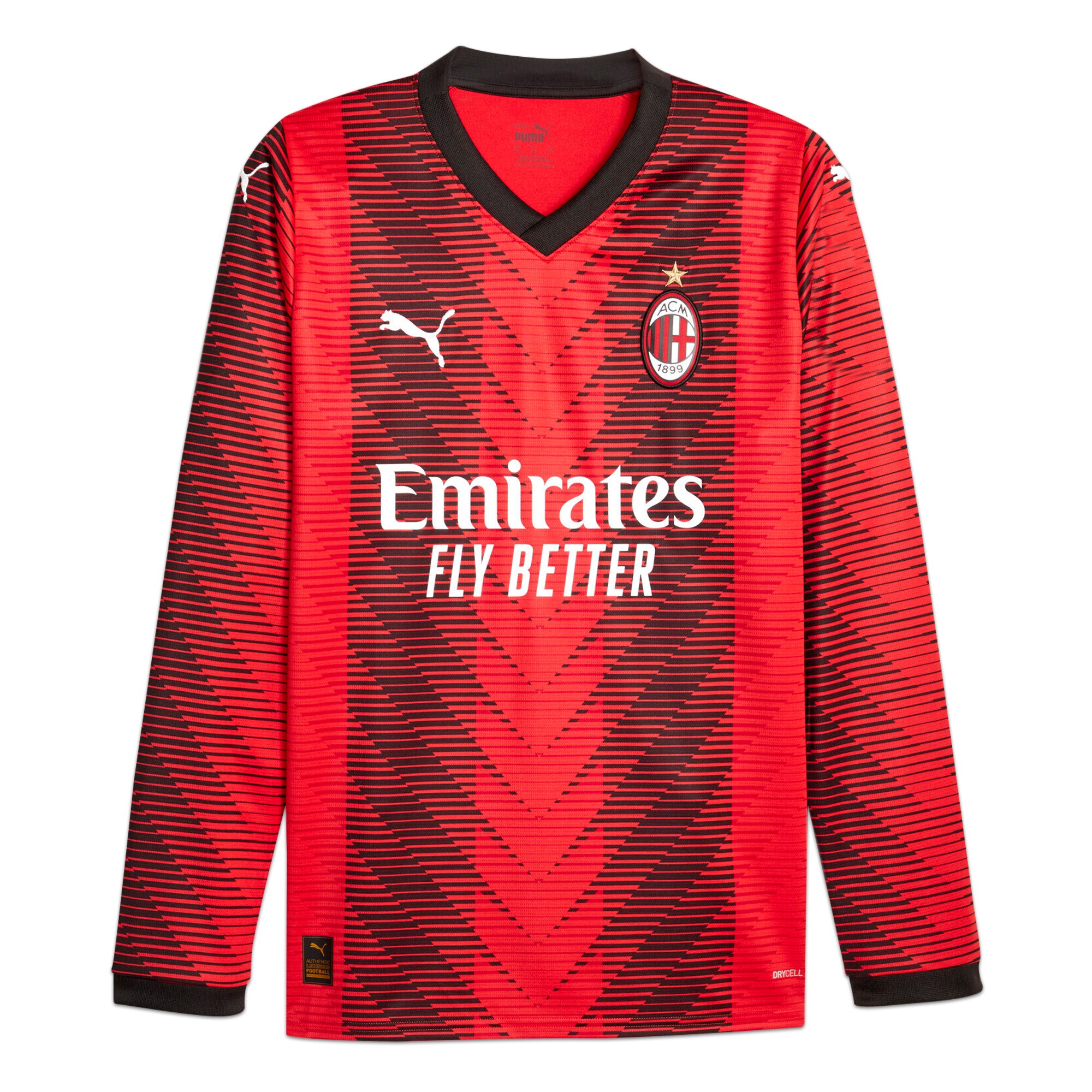 Ac Milan 2023/24 Home Long Sleeve Jersey