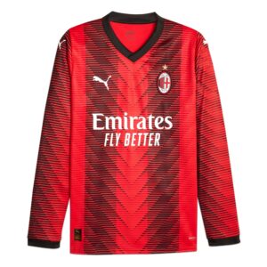 Christian Pulisic Ac Milan 2023/24 Home Long Sleeve Player Jersey