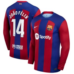 João Félix Barcelona 2023/24 Home Stadium Long Sleeve Player Jersey