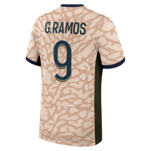 Psg Jordan Fourth Stadium Shirt 23/24 With G.Ramos 9 Printing