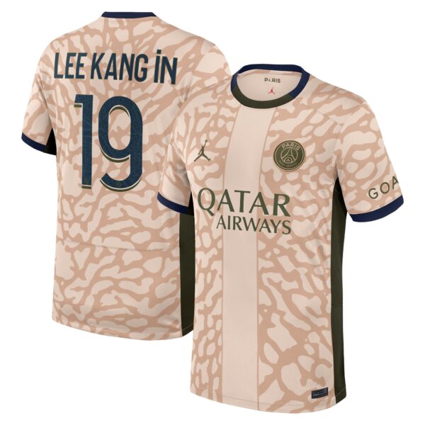Psg Jordan Fourth Stadium Shirt 23/24 With Lee Kang In 19 Printing