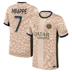 Psg Jordan Fourth Stadium Shirt 23/24 With Mbappé 7 Printing