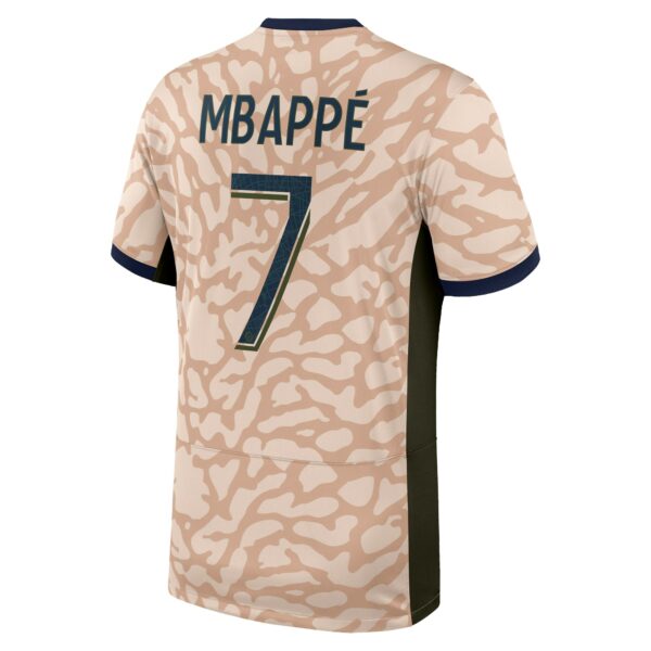 Psg Jordan Fourth Stadium Shirt 23/24 With Mbappé 7 Printing