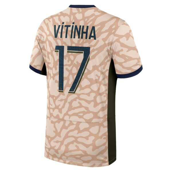 Psg Jordan Fourth Stadium Shirt 23/24 With Vitinha 17 Printing