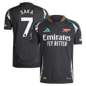 Bukayo Saka Arsenal 2024/25 Away Authentic Player Jersey - Black