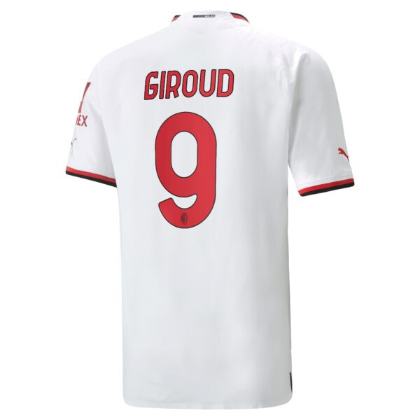 AC Milan Away Authentic Shirt 2022-23 with Giroud 9 printing