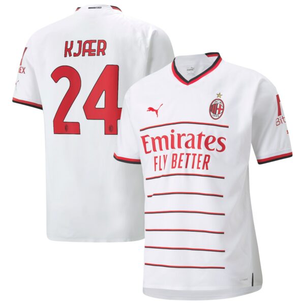 AC Milan Away Authentic Shirt 2022-23 with Kjær 24 printing