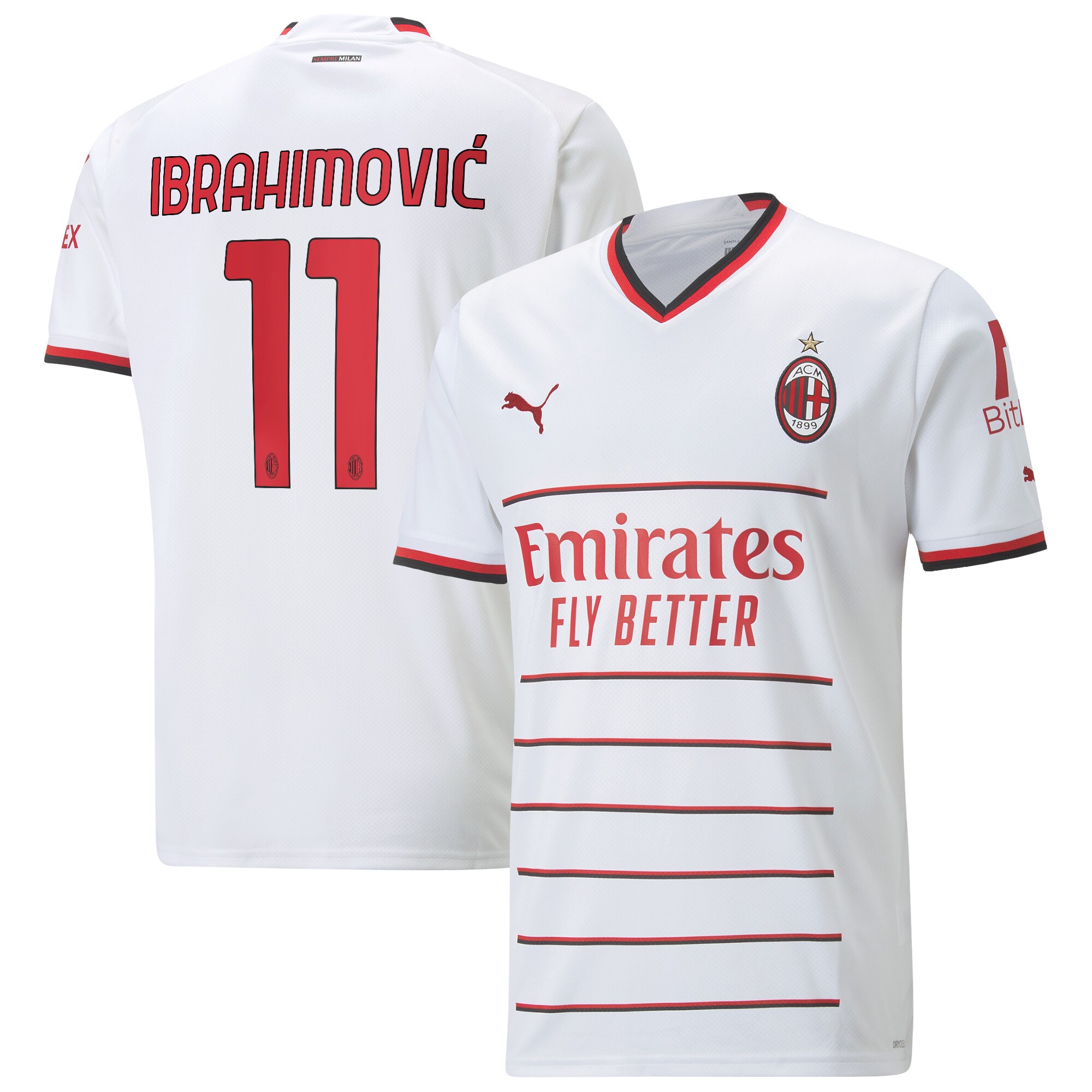 AC Milan Away Shirt 2022-23 with Ibrahimovic 11 printing