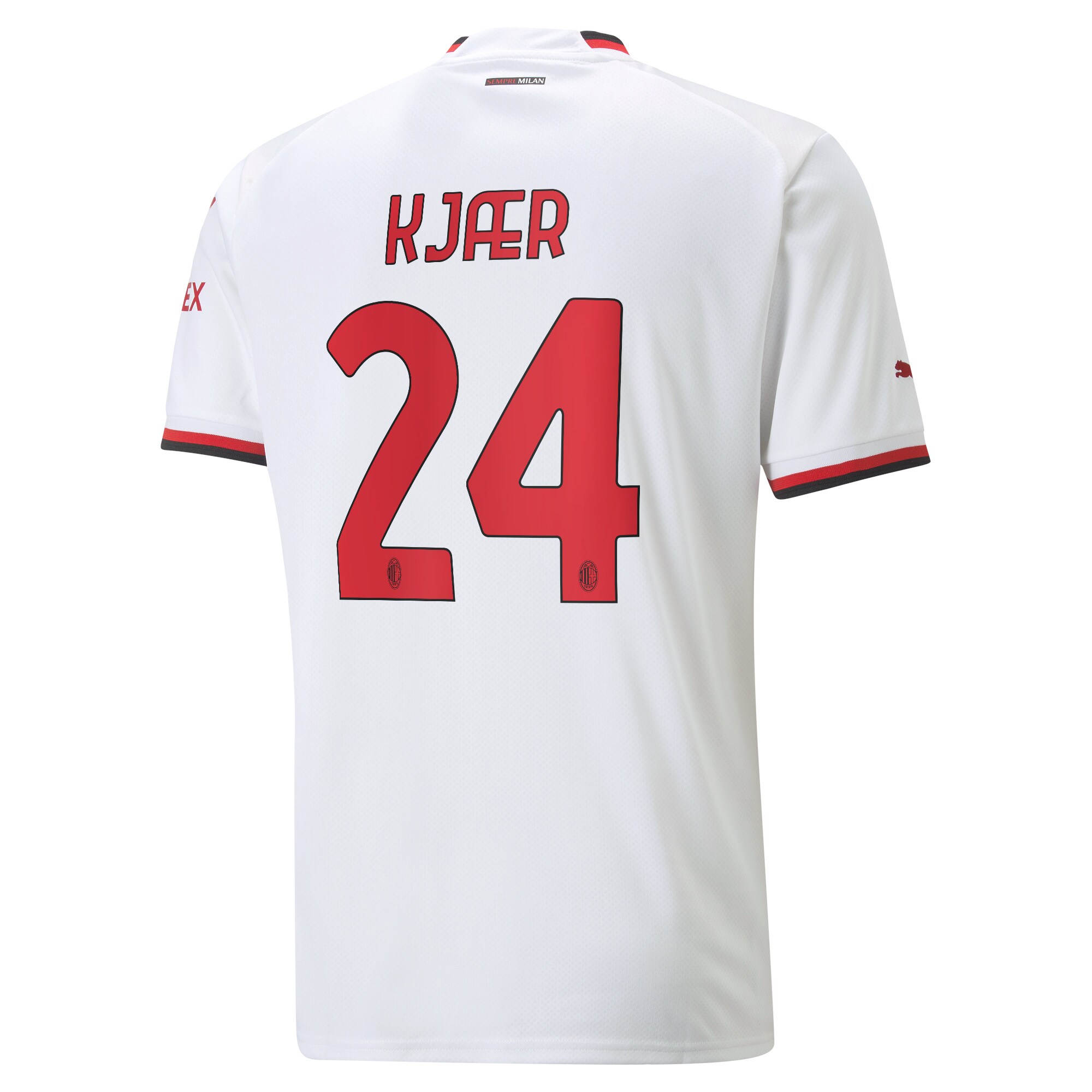 AC Milan Away Shirt 2022-23 with Kjær 24 printing