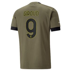 AC Milan Third Shirt 2022-23 with Giroud 9 printing