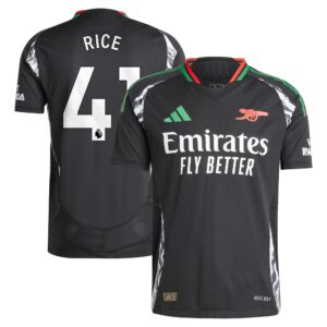 Arsenal Away Authentic Shirt 2024-25 with Rice 41 printing