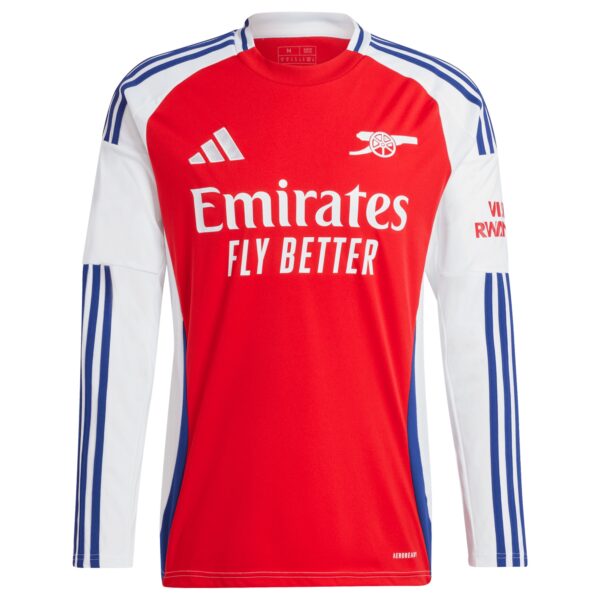 Arsenal Home Shirt 2024-25 - Long Sleeve with Rice 41 printing