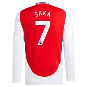 Arsenal Home Shirt 2024-25 - Long Sleeve with Saka 7 printing
