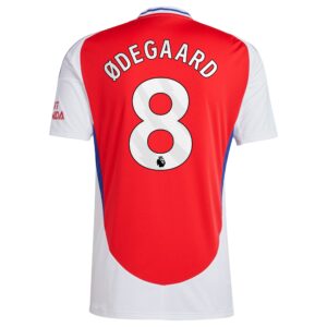 Arsenal Home Shirt 2024-25 with Ødegaard 8 printing