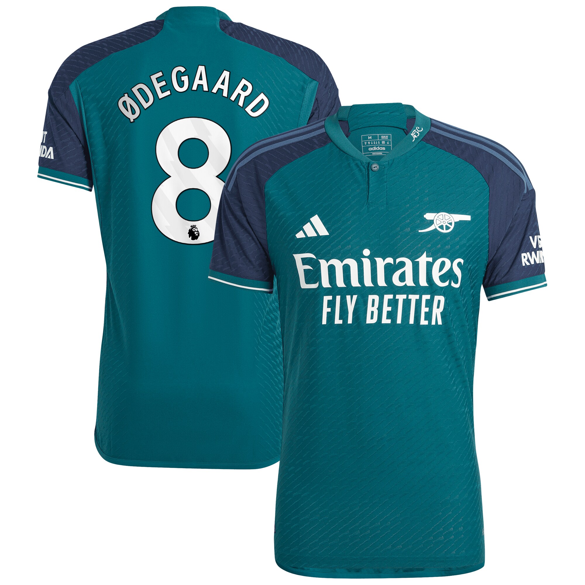 Arsenal Third Authentic Shirt 2023-24 with Ødegaard 8 printing
