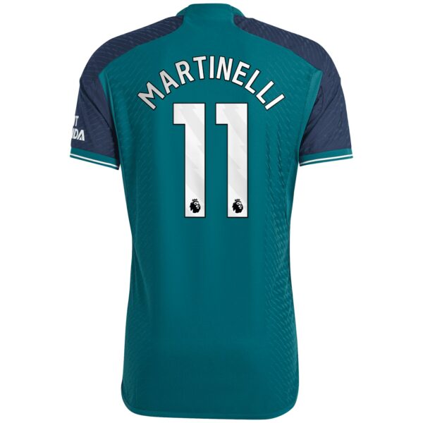 Arsenal Third Authentic Shirt 2023-24 with Martinelli 11 printing