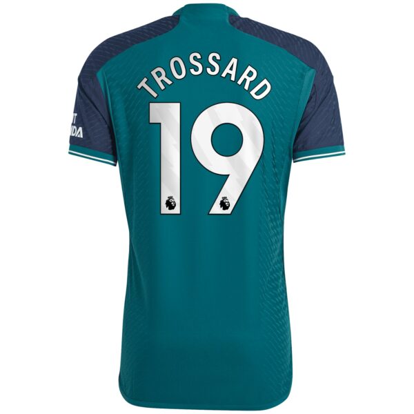 Arsenal Third Authentic Shirt 2023-24 with Trossard 19 printing