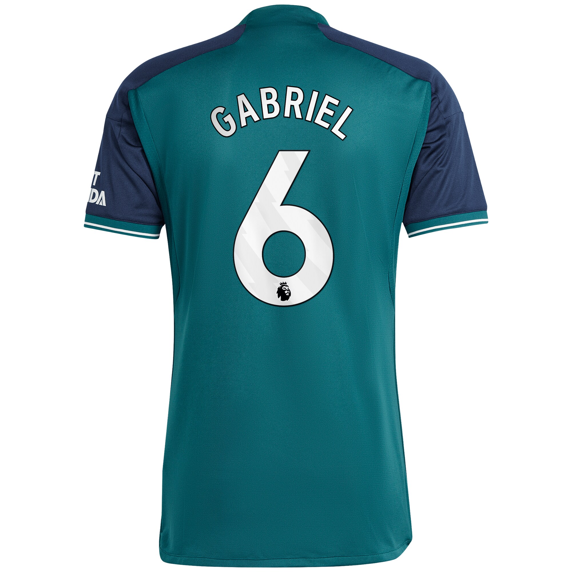 Arsenal Third Shirt 2023-24 with Gabriel 6 printing