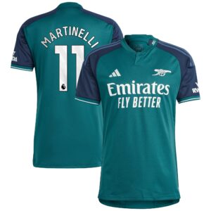 Arsenal Third Shirt 2023-24 with Martinelli 11 printing