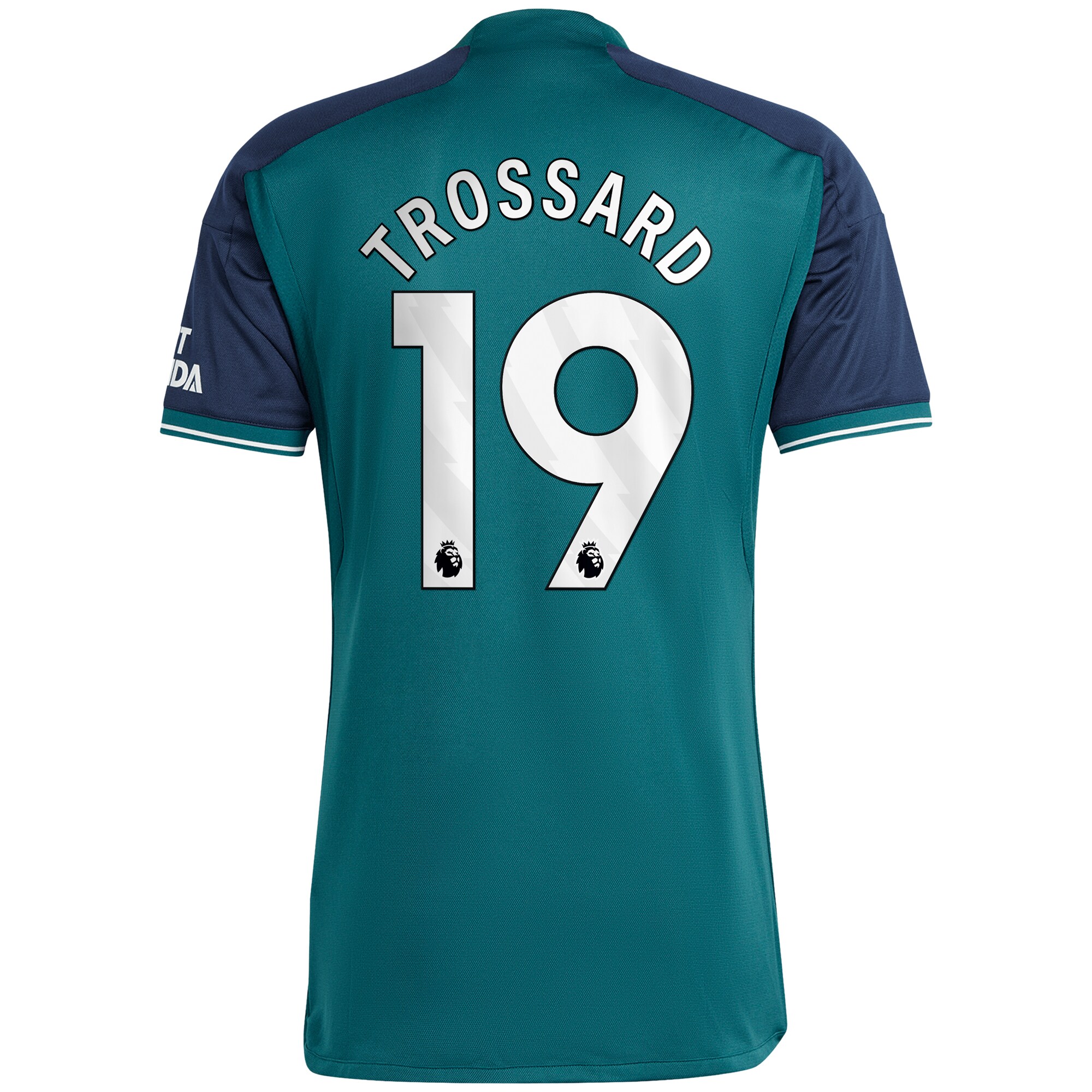 Arsenal Third Shirt 2023-24 with Trossard 19 printing