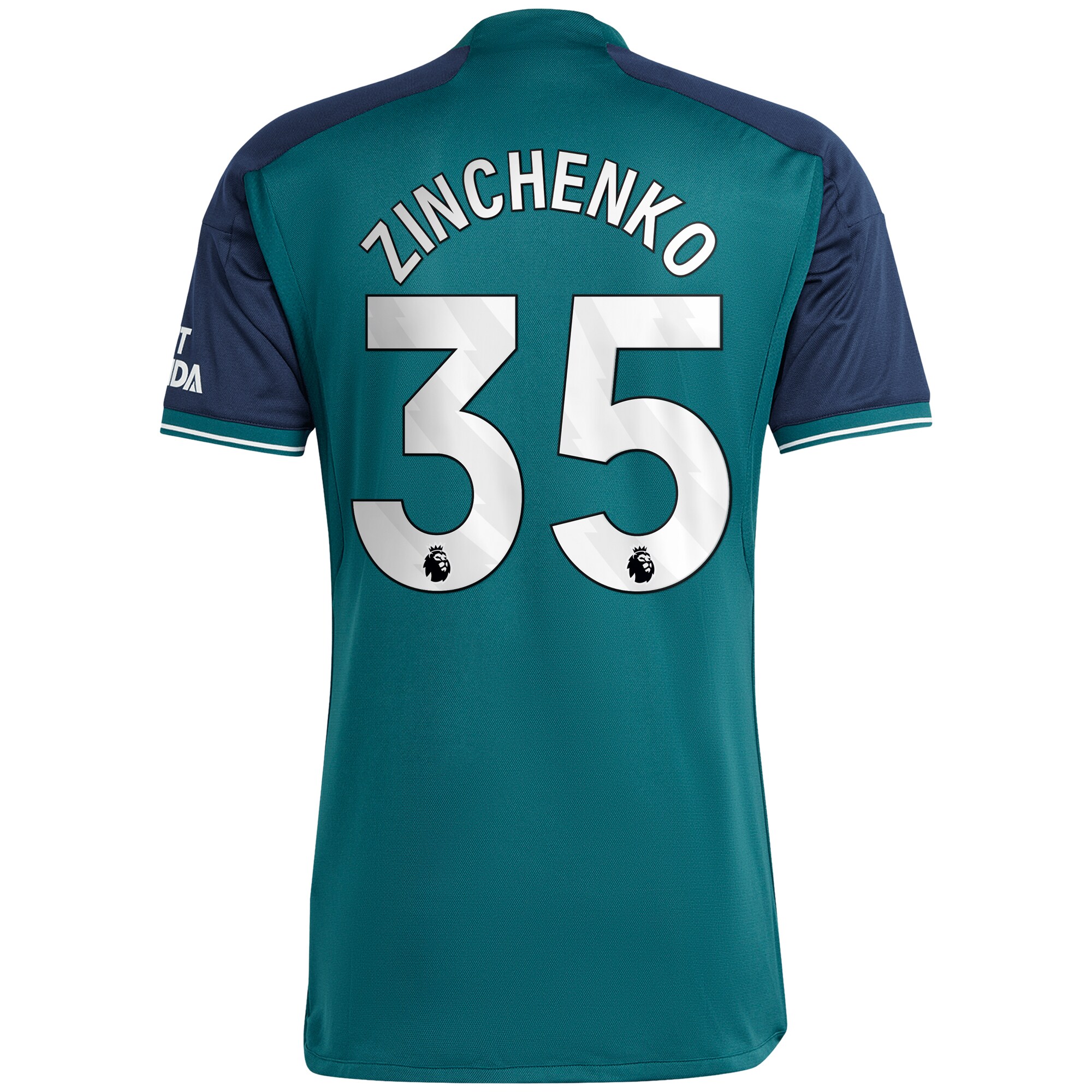 Arsenal Third Shirt 2023-24 with Zinchenko 35 printing