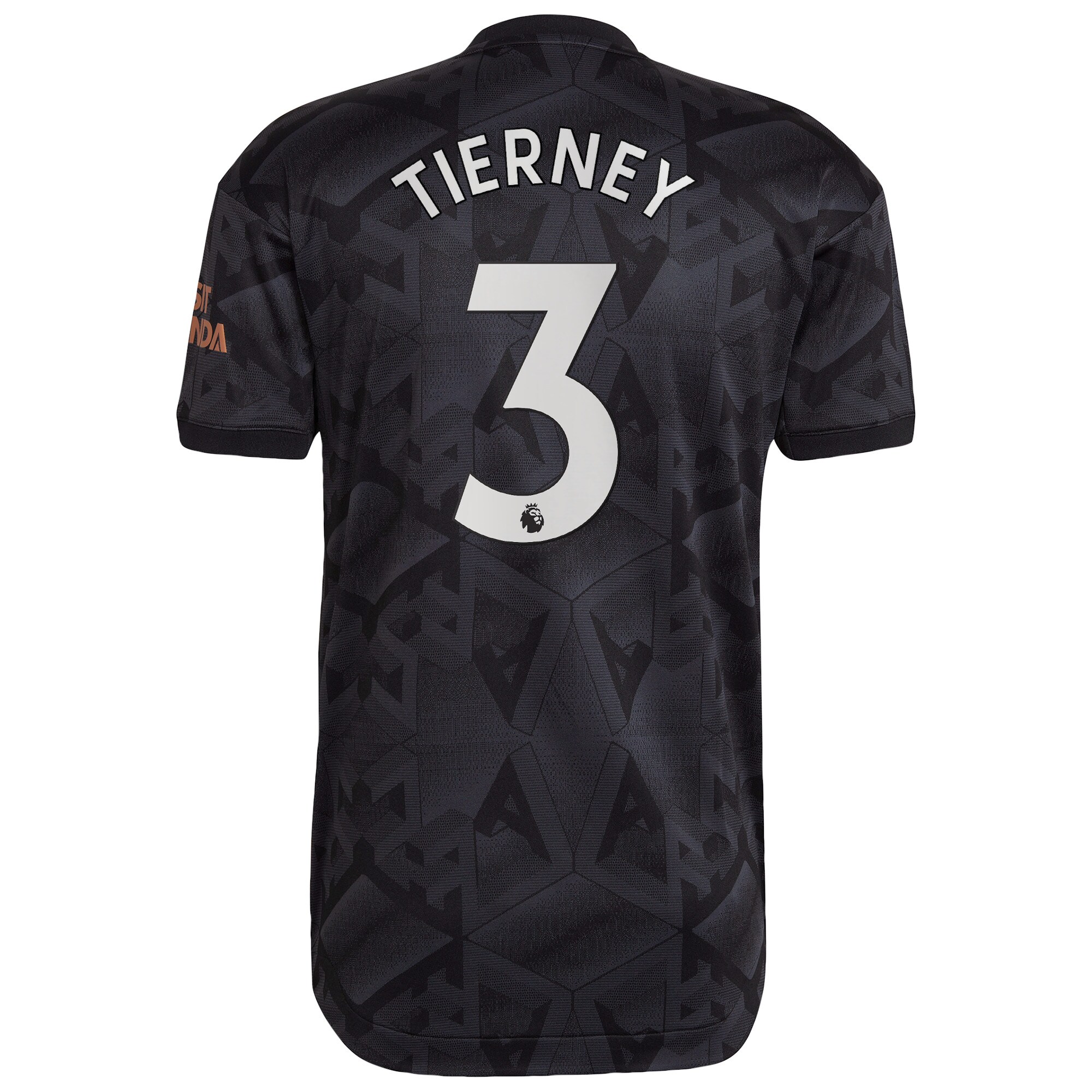 Arsenal Away Authentic Shirt 2022-2023 with Tierney 3 printing