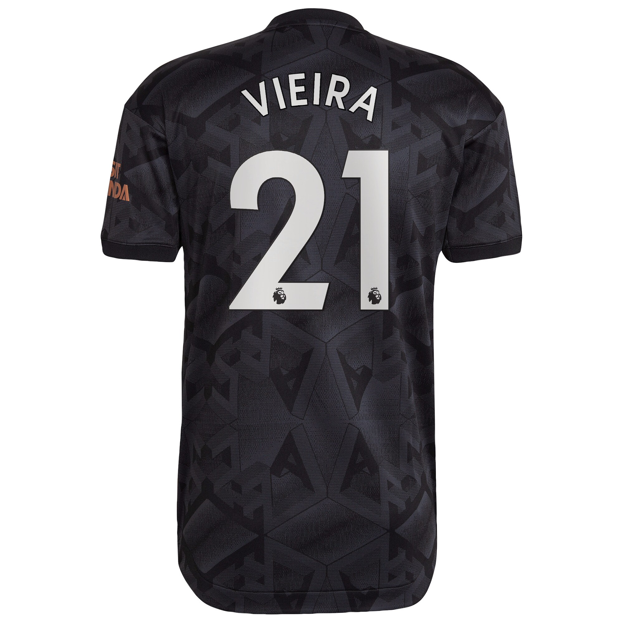 Arsenal Away Authentic Shirt 2022-2023 with Vieira 21 printing