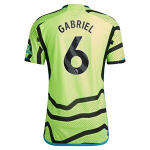 Arsenal Away Authentic Shirt 2023-24 with Gabriel 6 printing