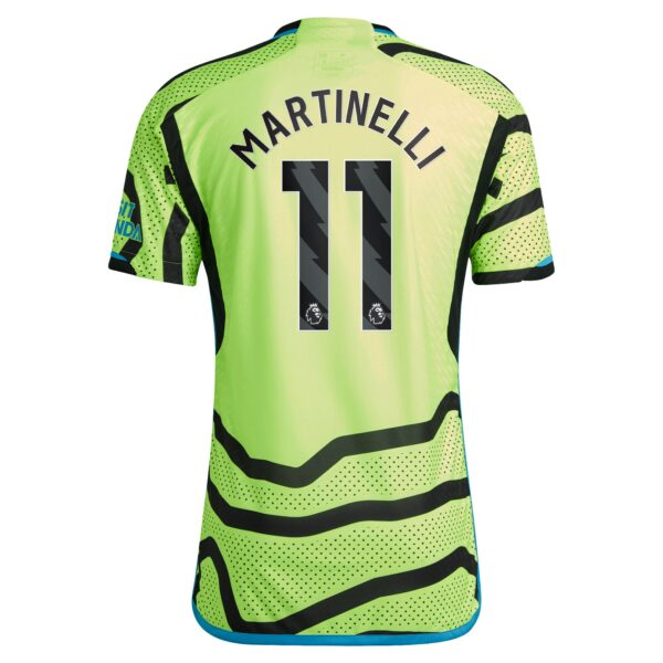 Arsenal Away Authentic Shirt 2023-24 with Martinelli 11 printing