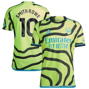 Arsenal Away Authentic Shirt 2023-24 with Smith Rowe 10 printing