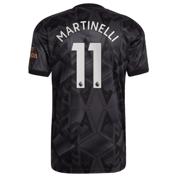 Arsenal Away Shirt 2022-2023 with Martinelli 11 printing