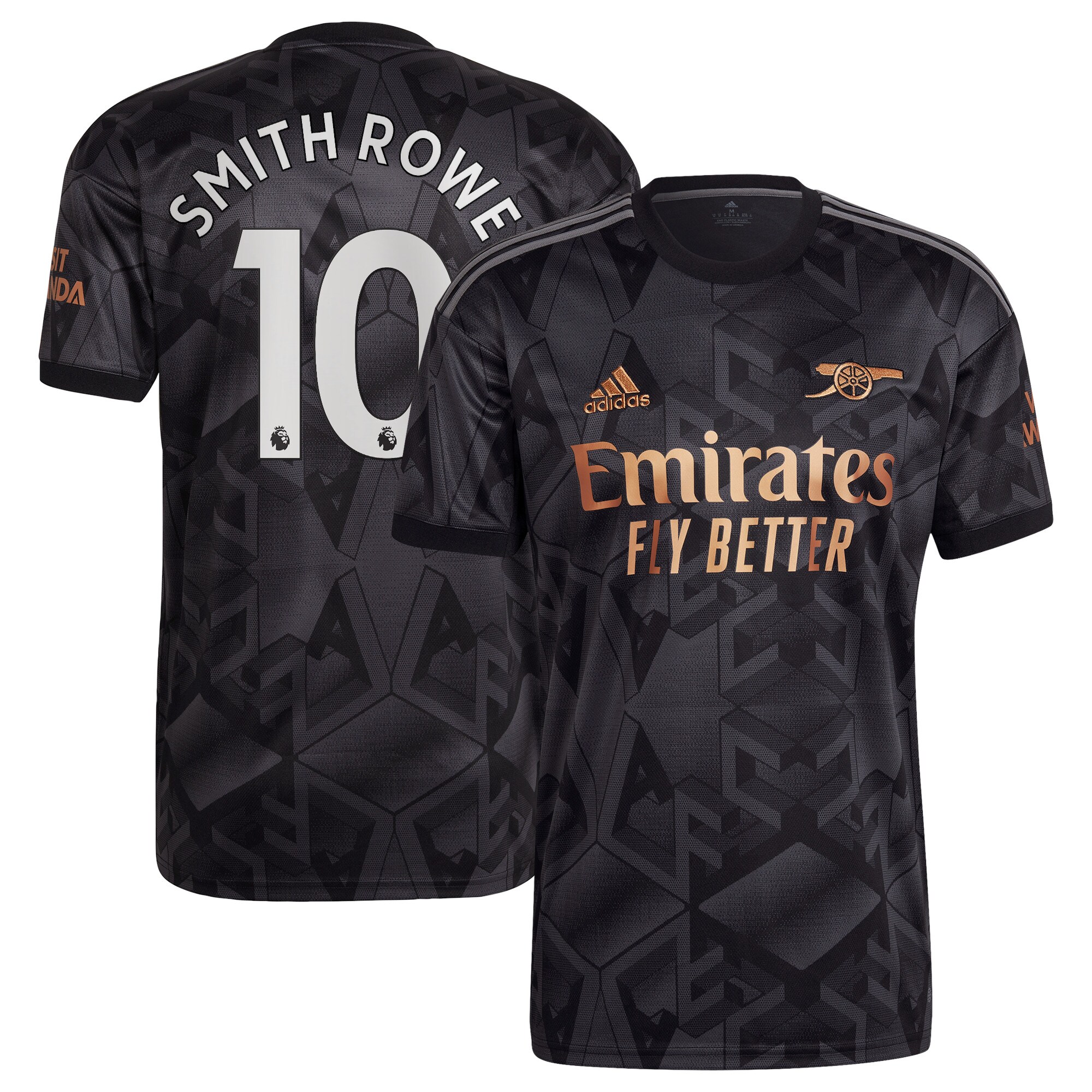 Arsenal Away Shirt 2022-2023 with Smith Rowe 10 printing