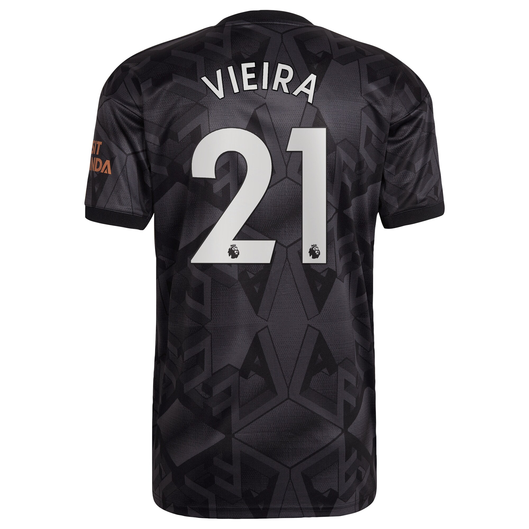 Arsenal Away Shirt 2022-2023 with Vieira 21 printing