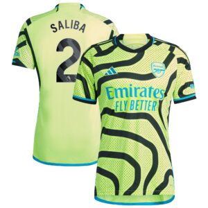 Arsenal Away Shirt 2023-24 with Saliba 2 printing