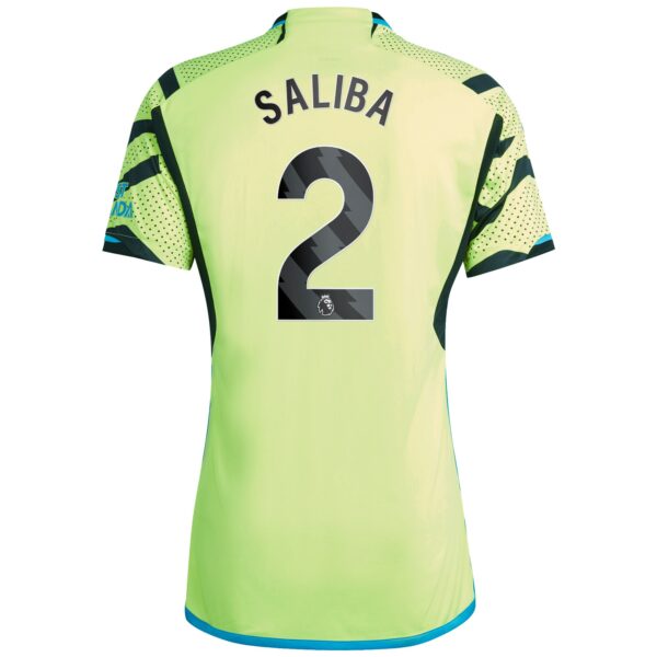 Arsenal Away Shirt 2023-24 with Saliba 2 printing