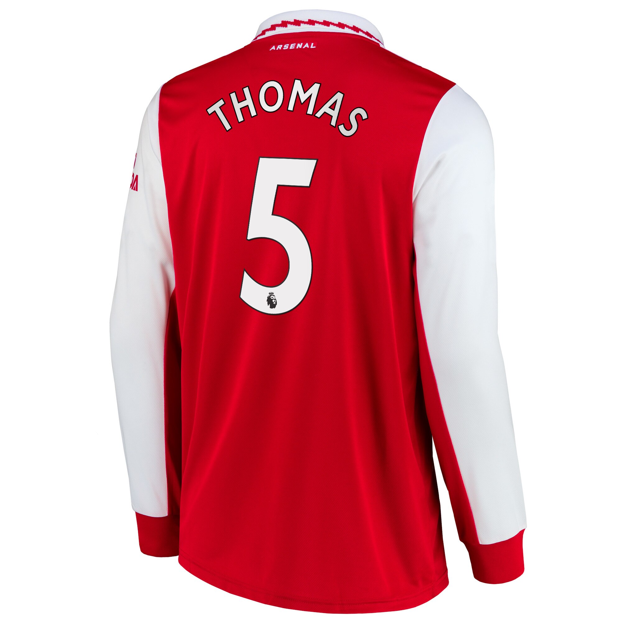Arsenal Home Shirt 2022/23 Long Sleeve with Thomas 5 printing