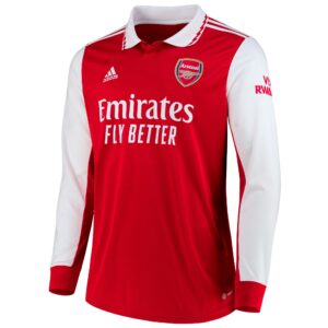 Arsenal Home Shirt 2022/23 Long Sleeve with Tierney 3 printing