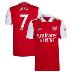 Arsenal Home Shirt 2022/23 with Saka 7 printing