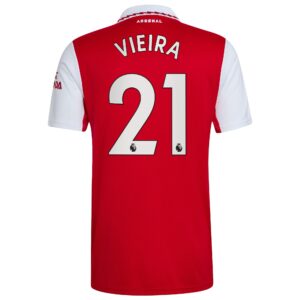 Arsenal Home Shirt 2022-23 with Vieira 21 printing
