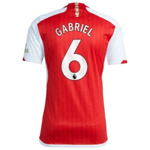 Arsenal Home Shirt 2023-24 with Gabriel 6 printing