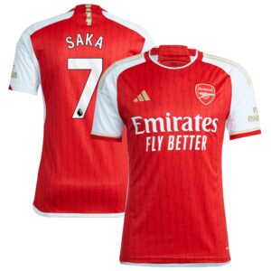 Arsenal Home Shirt 2023-24 with Saka 7 printing