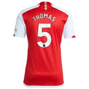 Arsenal Home Shirt 2023-24 with Thomas 5 printing