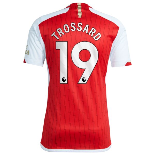 Arsenal Home Shirt 2023-24 with Trossard 19 printing