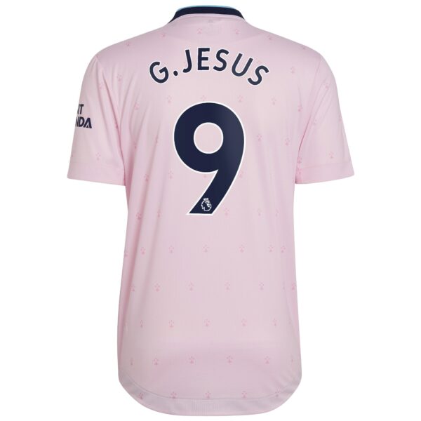 Arsenal Third Authentic Shirt 2022-23 with G.Jesus 9 printing