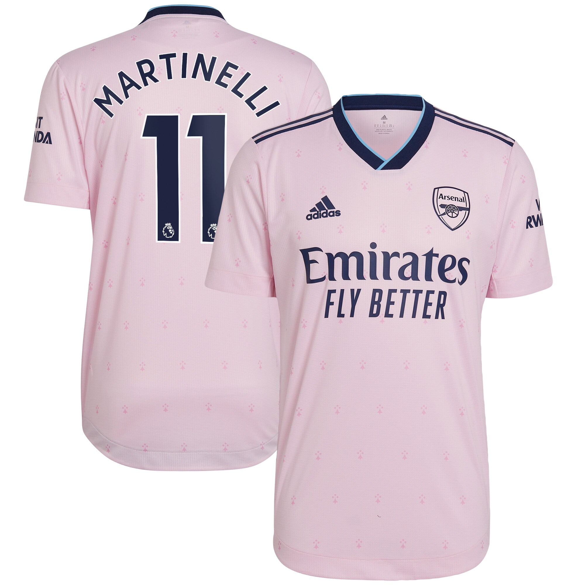 Arsenal Third Authentic Shirt 2022-23 with Martinelli 11 printing