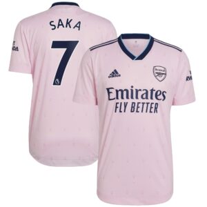 Arsenal Third Authentic Shirt 2022-23 with Saka 7 printing