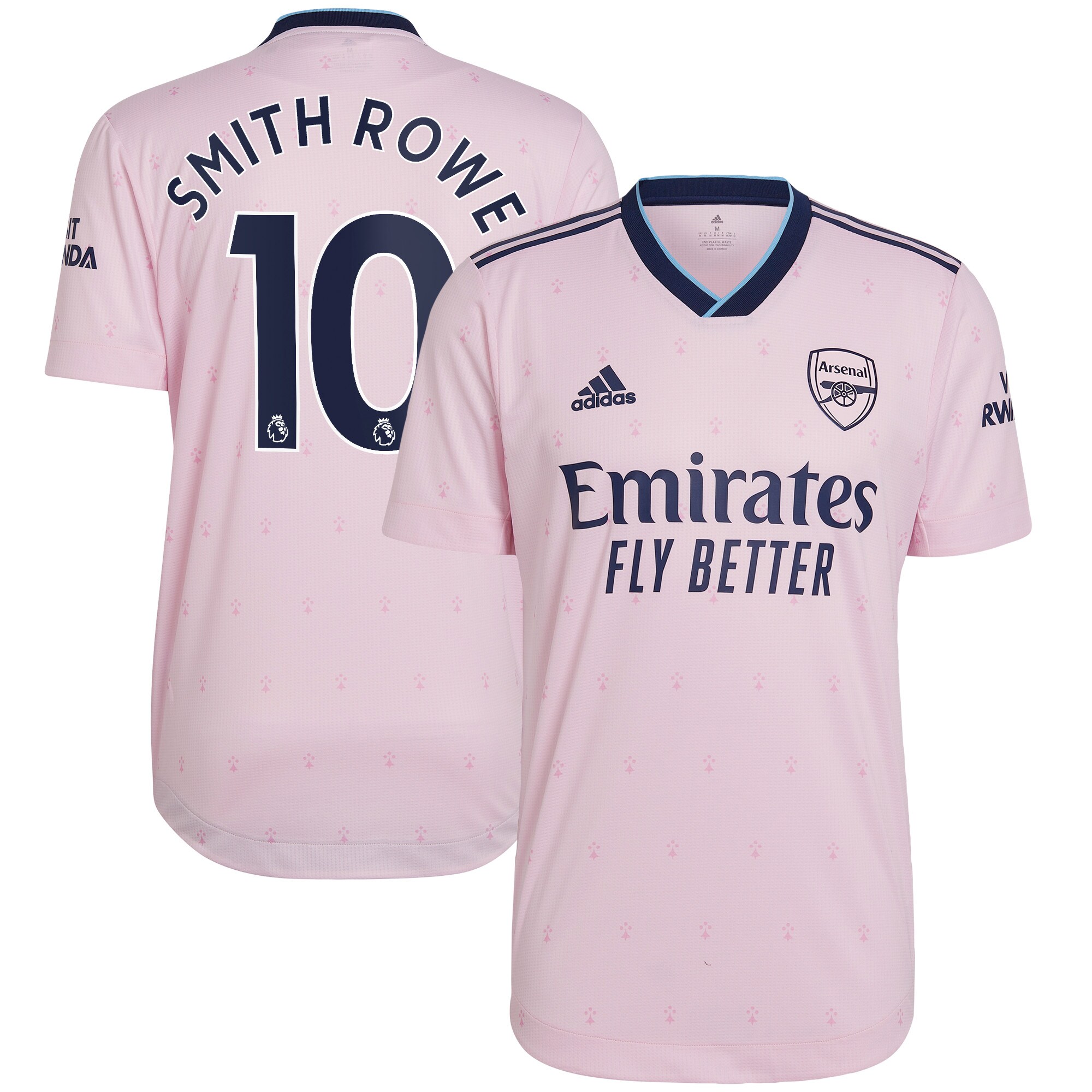 Arsenal Third Authentic Shirt 2022-23 with Smith Rowe 10 printing