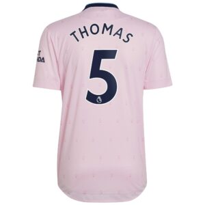 Arsenal Third Authentic Shirt 2022-23 with Thomas 5 printing