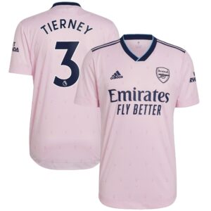 Arsenal Third Authentic Shirt 2022-23 with Tierney 3 printing